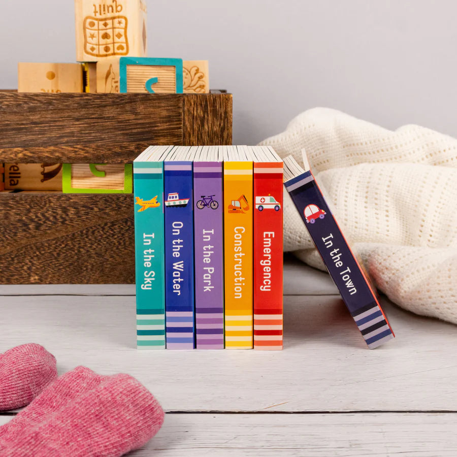 Coffret de 6 mini-livres cartonnés « Voitures pour bébés et tout-petits »
