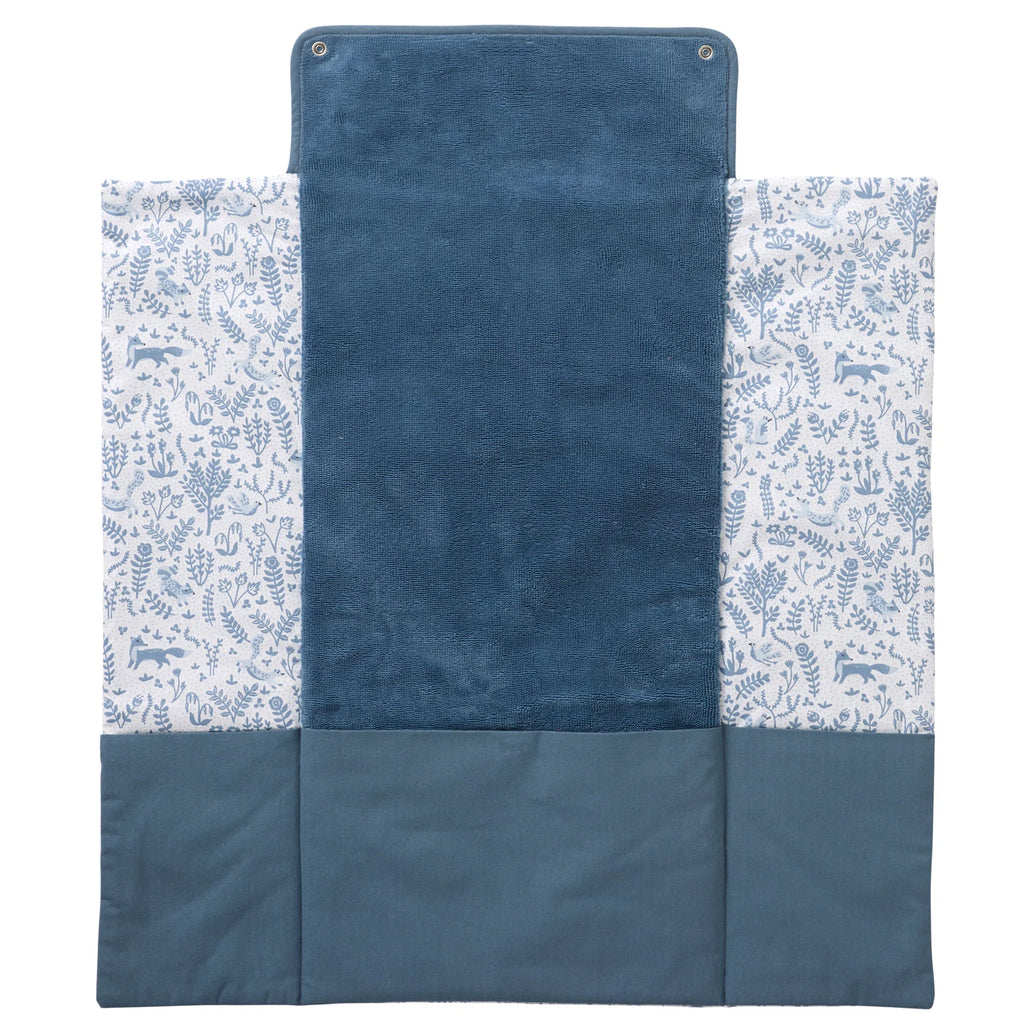 Tapis à langer nomade imp. forêt / pierre bleue