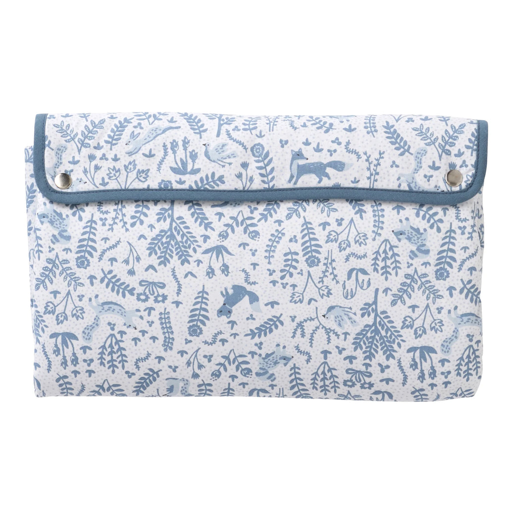 Tapis à langer nomade imp. forêt / pierre bleue