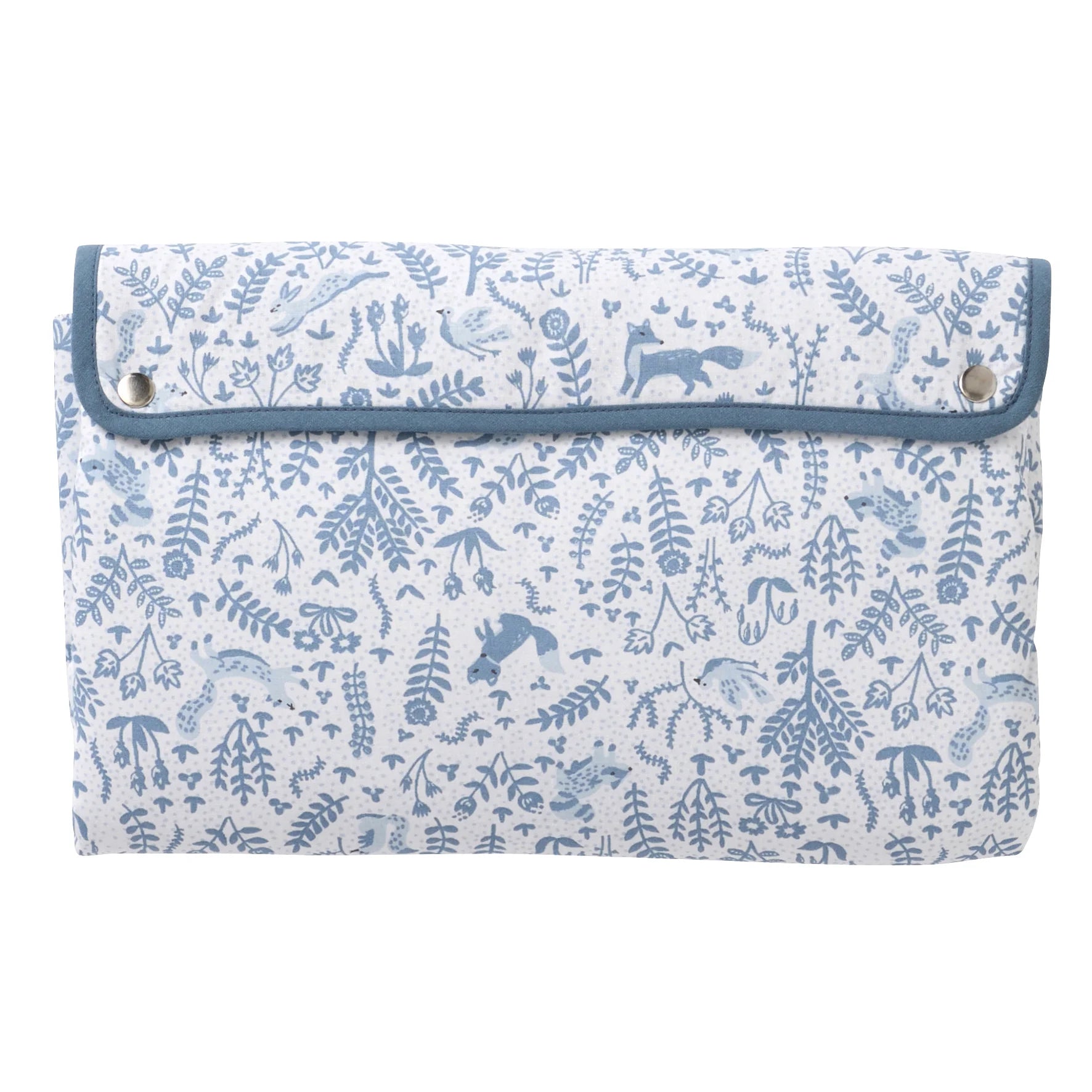 Tapis à langer nomade imp. forêt / pierre bleue