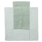 Tapis à langer nomade rayé vert de gris