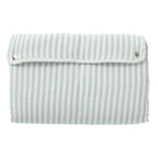 Tapis à langer nomade rayé vert de gris