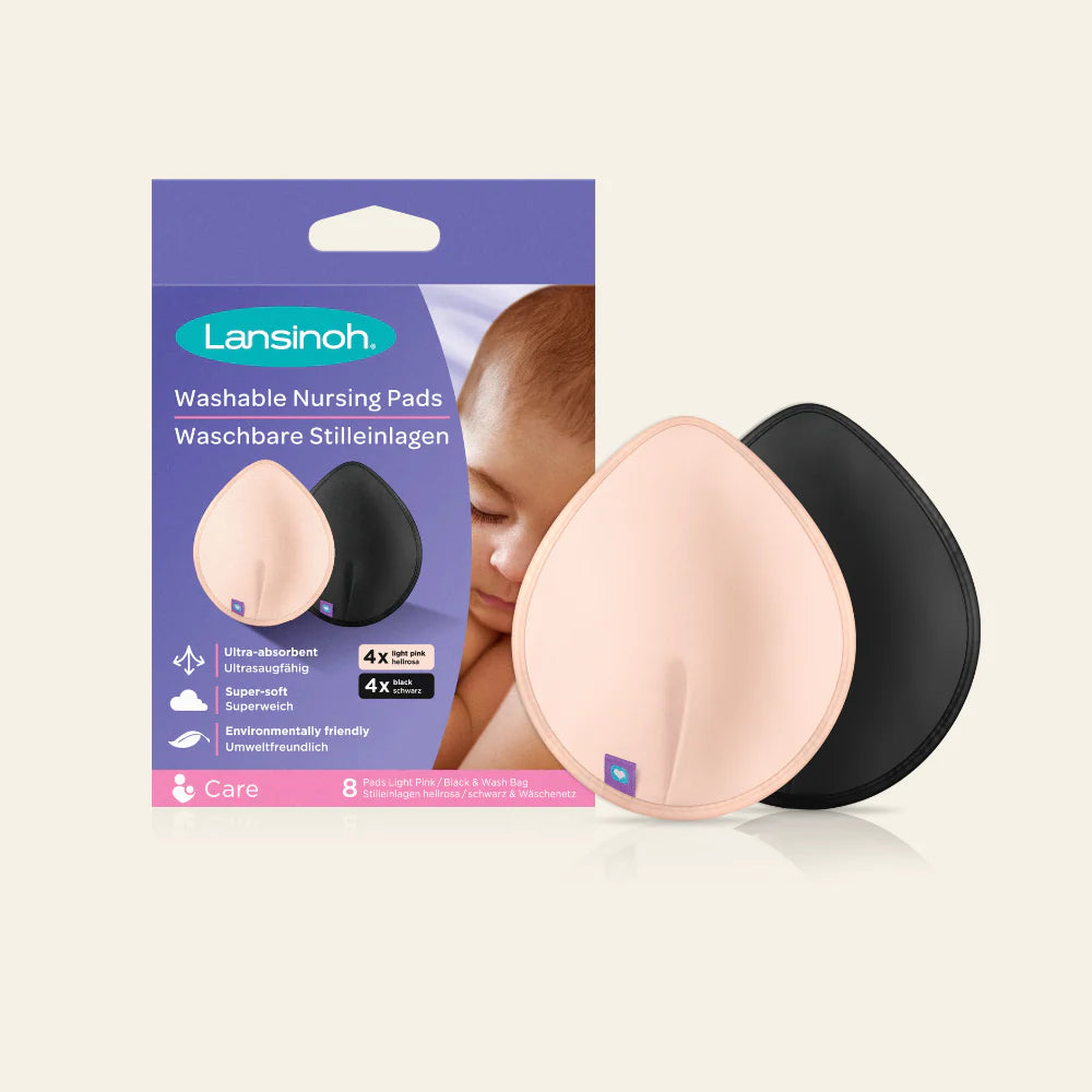 Coussinets D'allaitement Lavables Lansinoh - Lot De 8 - Ultra Absorbants Fibres Bambou - Pour Peau Sensible