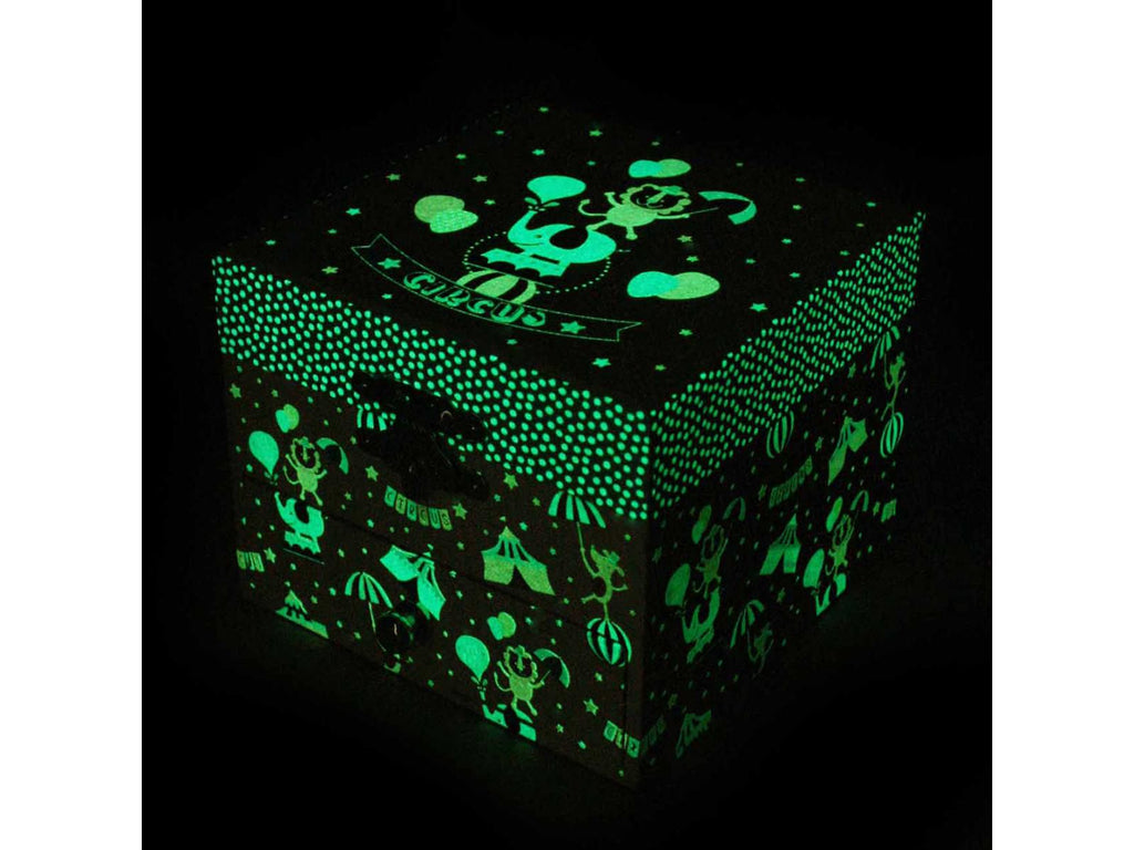 Boite à Musique Cube Phosphorescent Circus
