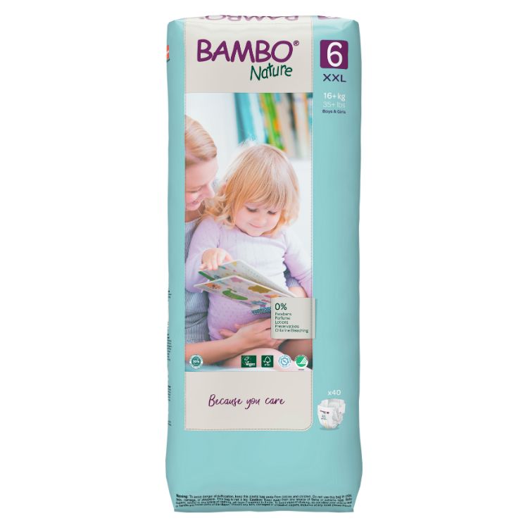 Couches Bambo Nature - Taille 6 (16kg+) 40 unités