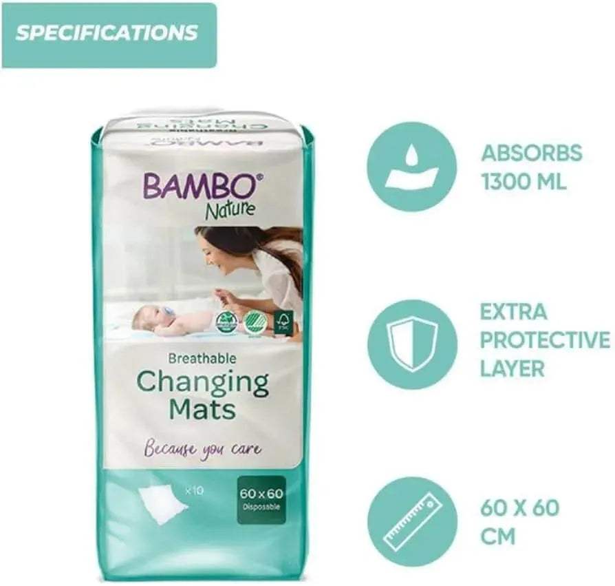 Bambo Nature Tapis de Change 60 x 60 cm