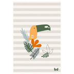Bimbidreams Serviette de plage 100x150cm - Tucan Gris