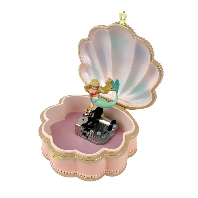 Coffret à bijoux musical sirène en coquillage