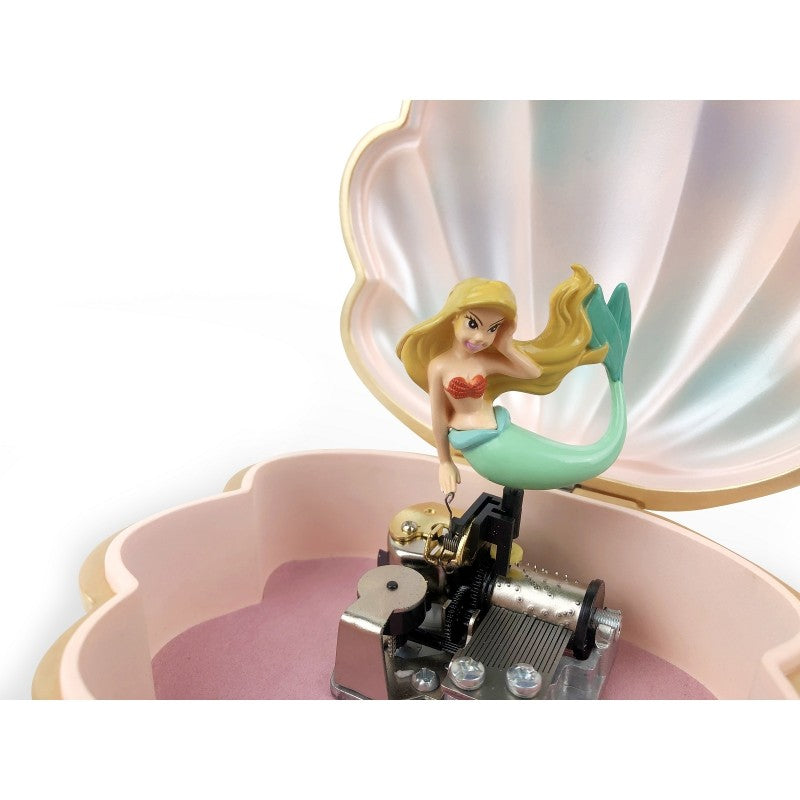 Coffret à bijoux musical sirène en coquillage