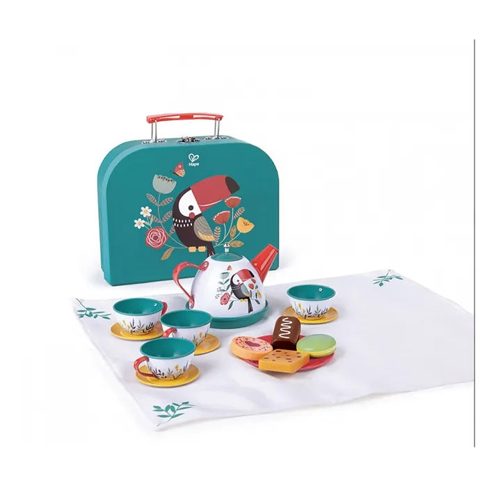 HAPE - Coffret de thé 15 pcs & Valise illustrée - Pour enfants à partir de 3 ans