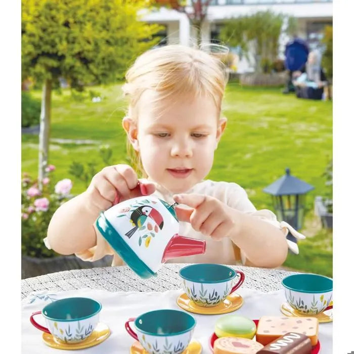 HAPE - Coffret de thé 15 pcs & Valise illustrée - Pour enfants à partir de 3 ans