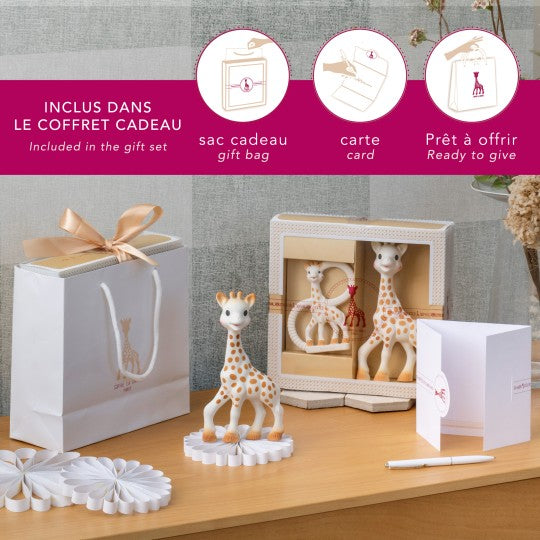 Coffret naissance prêt à offrir Sophie la girafe et Hochet Soft Maracas