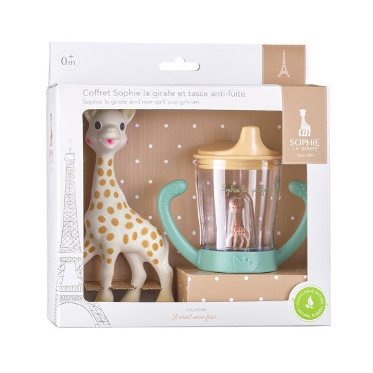 Coffret Sophie la girafe et sa tasse anti-fuite