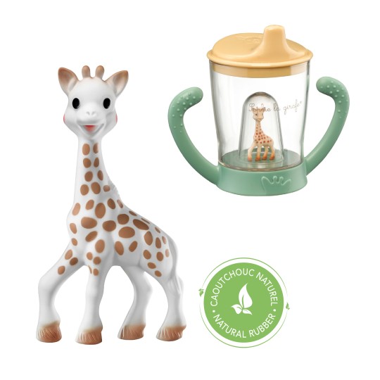 Coffret Sophie la girafe et sa tasse anti-fuite