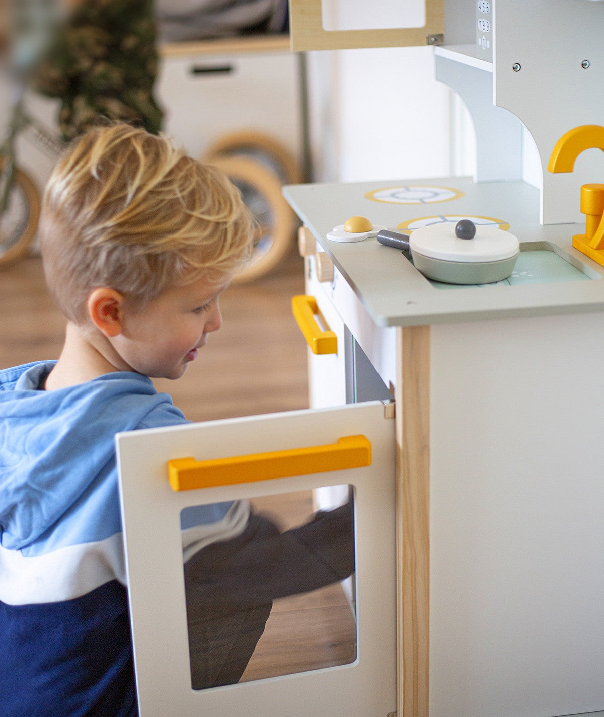 Cuisine Blanc/Or en Bois