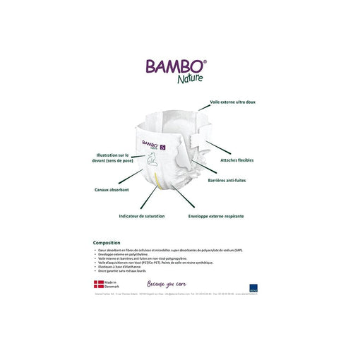Bambo Couche bambo nature 7-14 kg taille 4 – 24 unités
