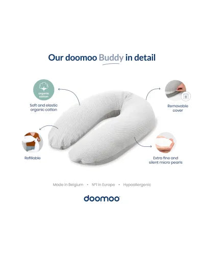 Coussin d Allaitement et Grossesse BUDDY Tetra Jersey Green Doomoo