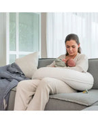 Coussin d allaitement et maternité buddy silver dots - Doomoo