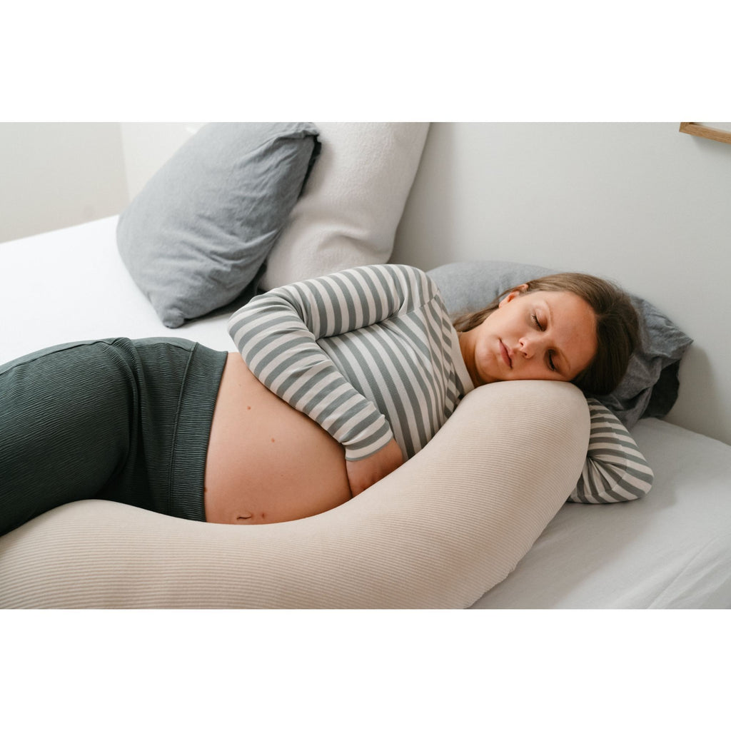 Coussin de maternité Buddy allaitement Corduroy Sand - Doomoo