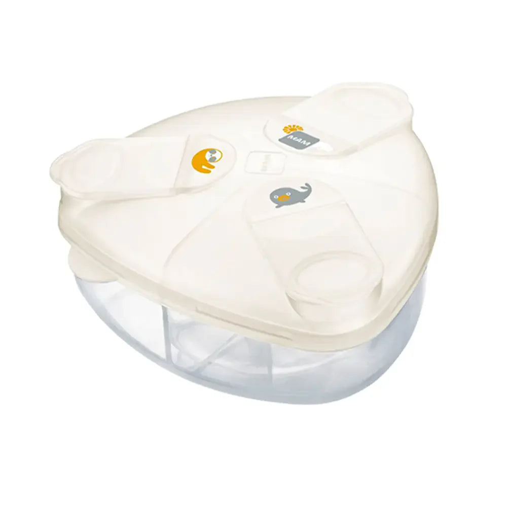 MAM Boîte Doseuse de lait 3 compartiments - Ivoire