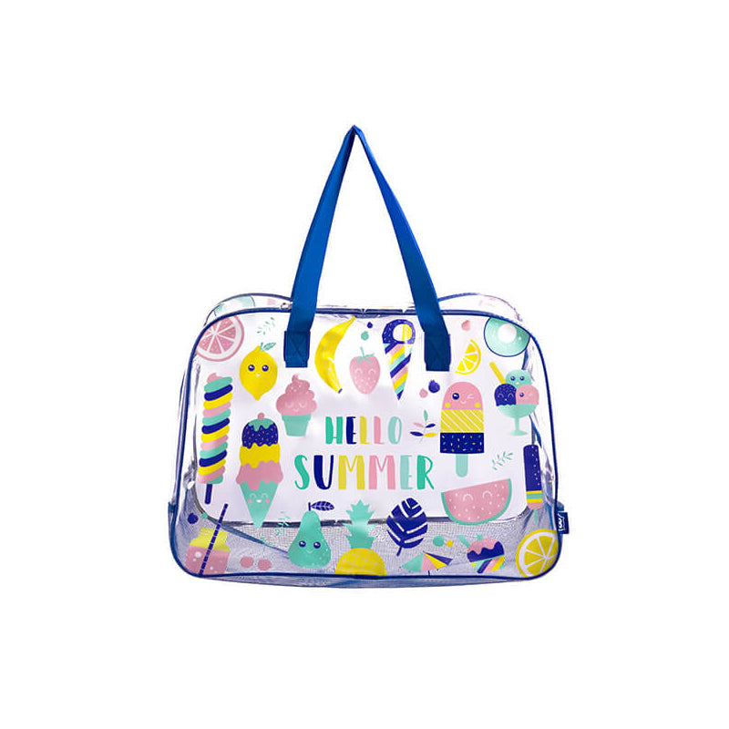 EUREKAKIDS - Sac De Plage Bleu Rose