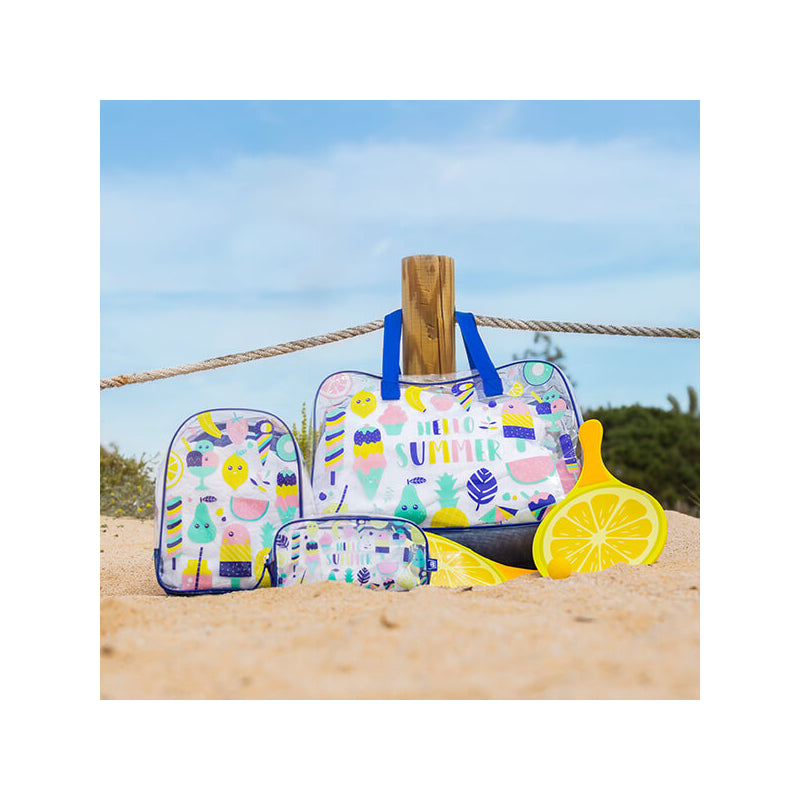 EUREKAKIDS - Sac De Plage Bleu Rose