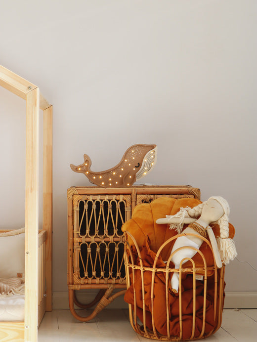 Little Lights Whale Lamp | Cinnamon Brown