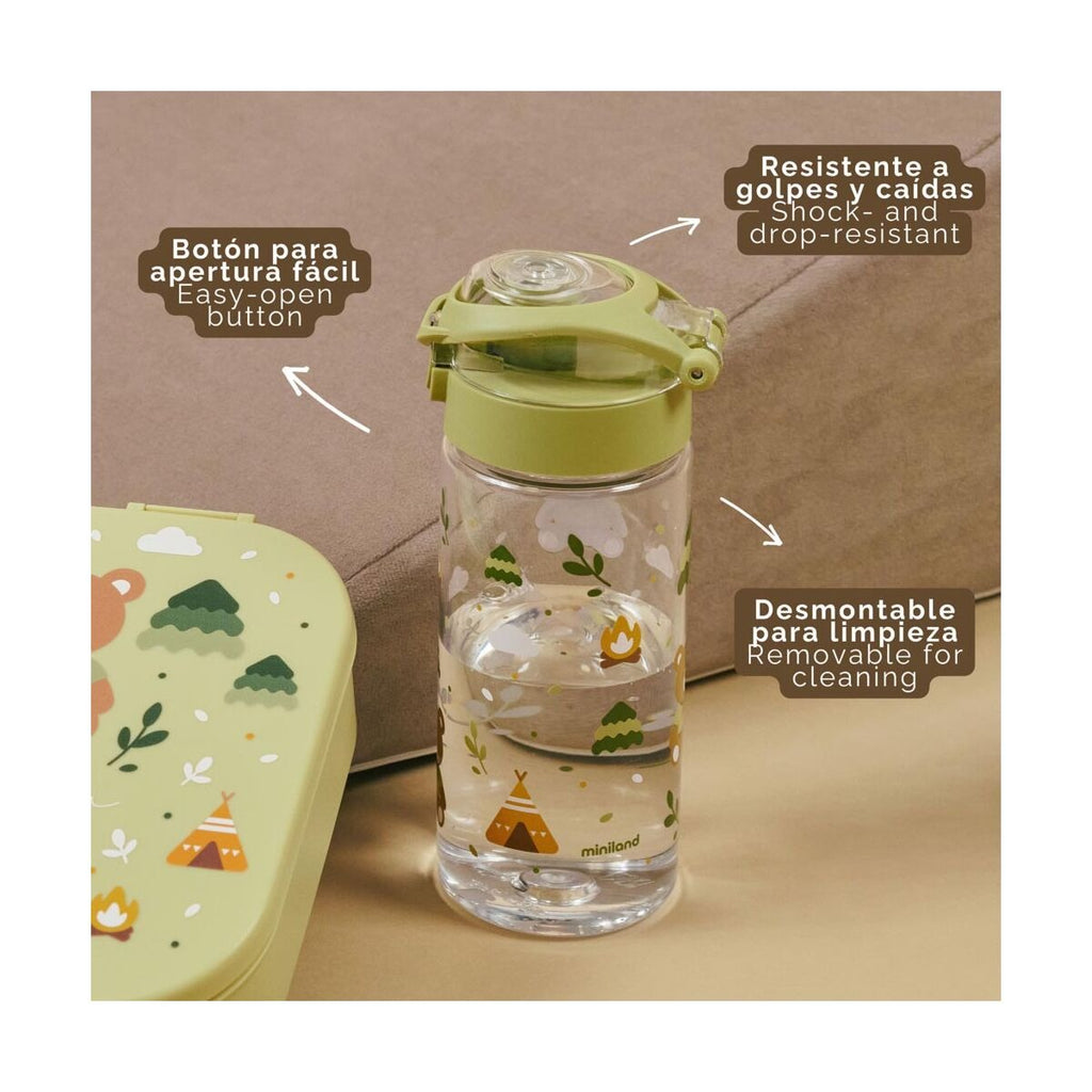 Miniland Bouteille Résistante avec Bouchon 4M+ - Vert