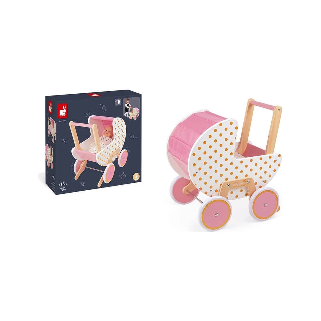 Landau pour poupée en bois "Candy Chic" - Janod