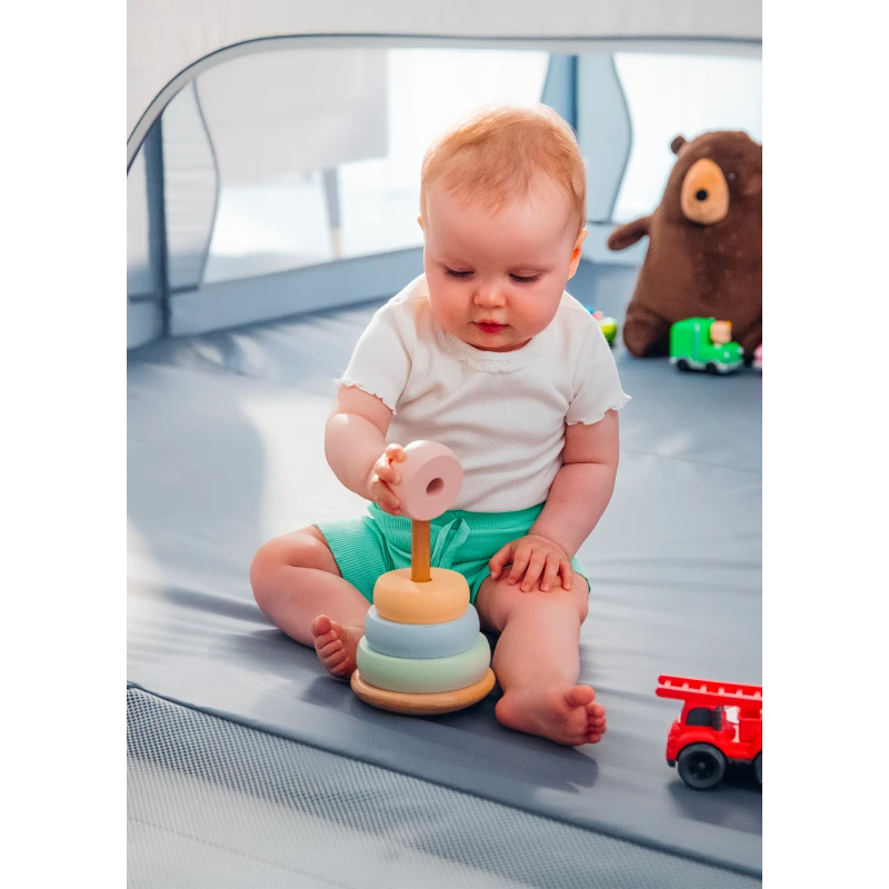 Parc pour bébé - Lionelo Willow XL Gris Béton