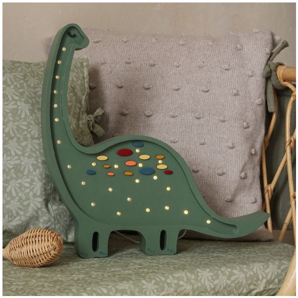 Dino Diplodocus Lamp - Confetti Green