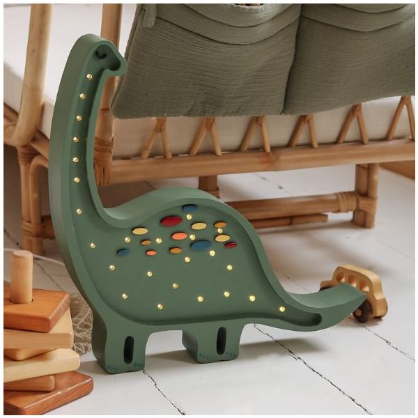 Dino Diplodocus Lamp - Confetti Green