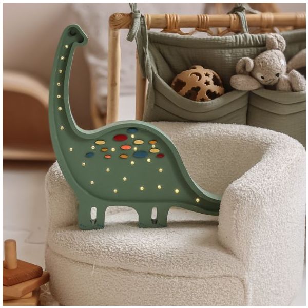 Dino Diplodocus Lamp - Confetti Green