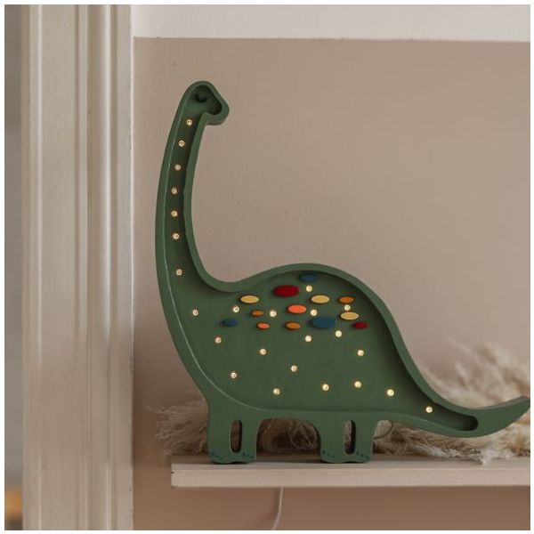 Dino Diplodocus Lamp - Confetti Green