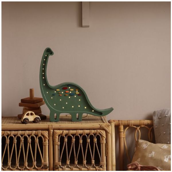Dino Diplodocus Lamp - Confetti Green