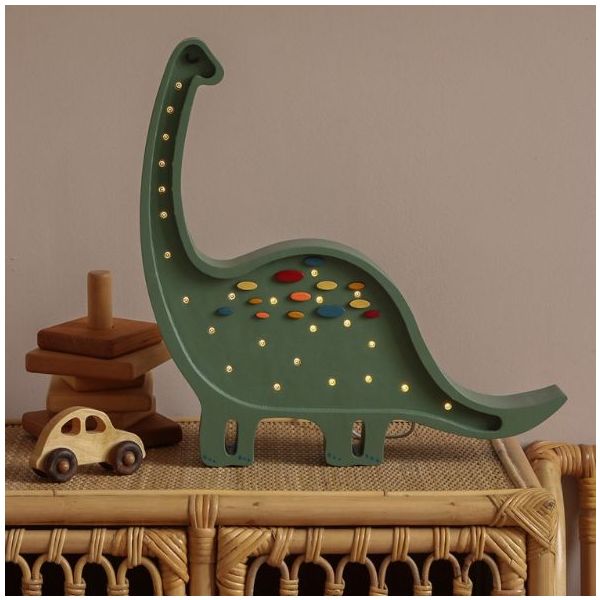 Dino Diplodocus Lamp - Confetti Green