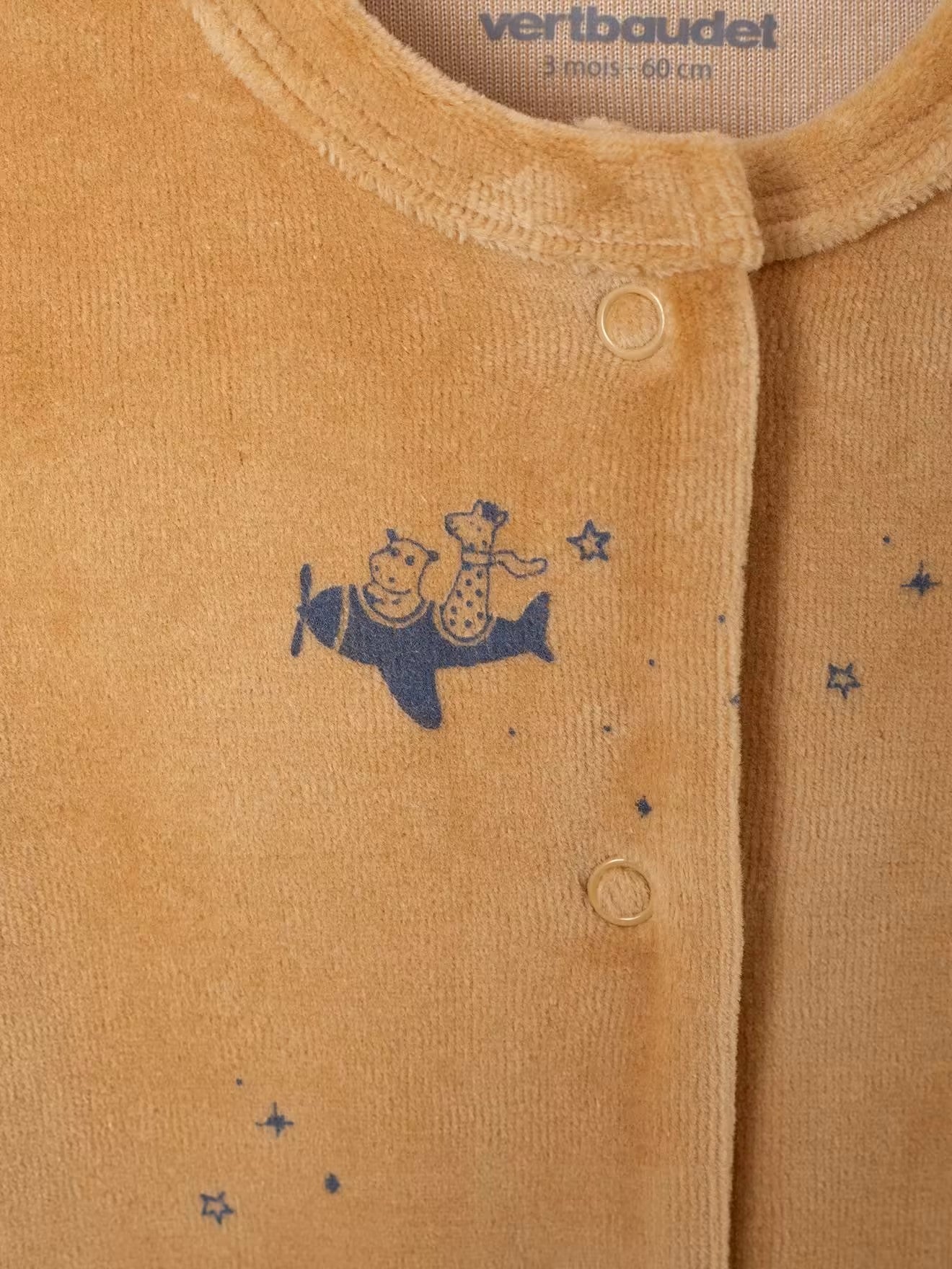 Dors-bien en velours imprimé avions