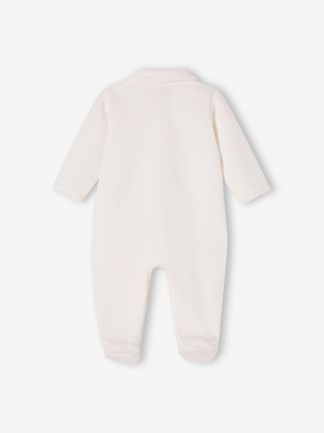 Dors-bien en velours côtelé ouverture naissance bébé , beige