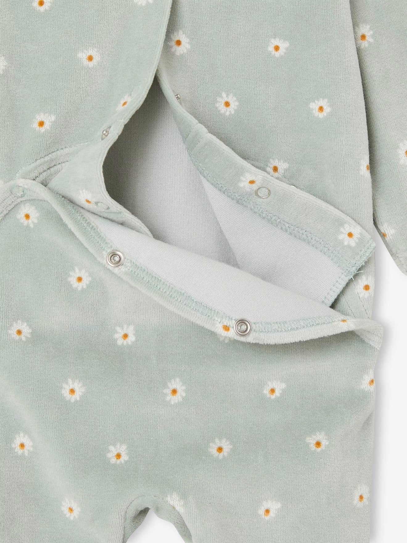 Dors-bien bébé en velours, tout imprimé