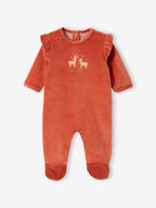 Dors-bien en velours ouverture naissance bébé