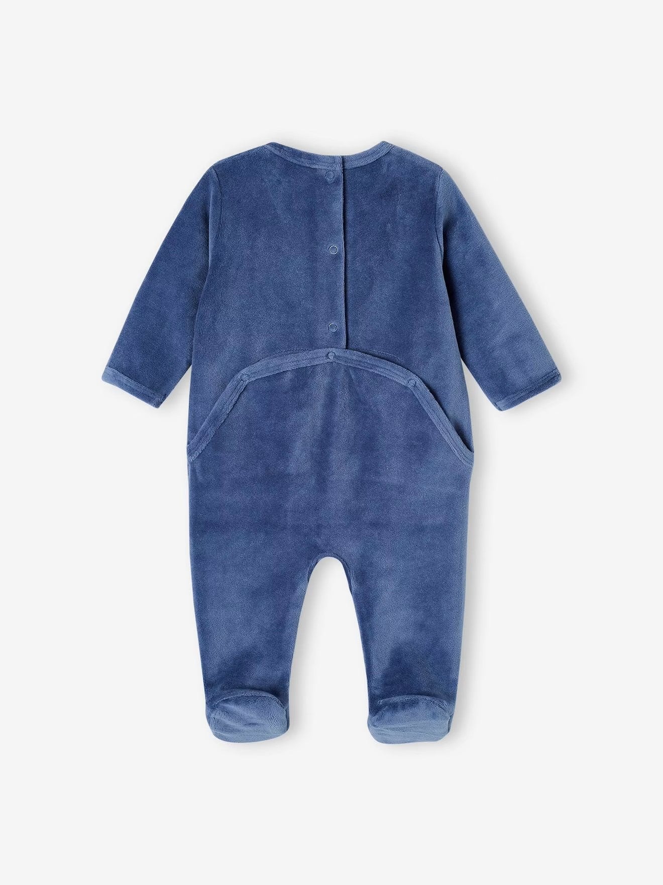 Dors-bien en velours avec motif renard placé, bébé garçon