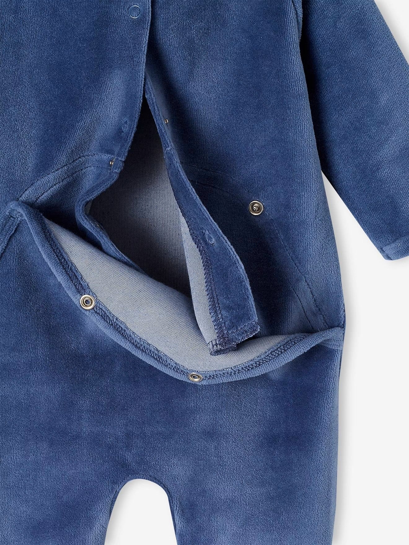 Dors-bien en velours avec motif renard placé, bébé garçon