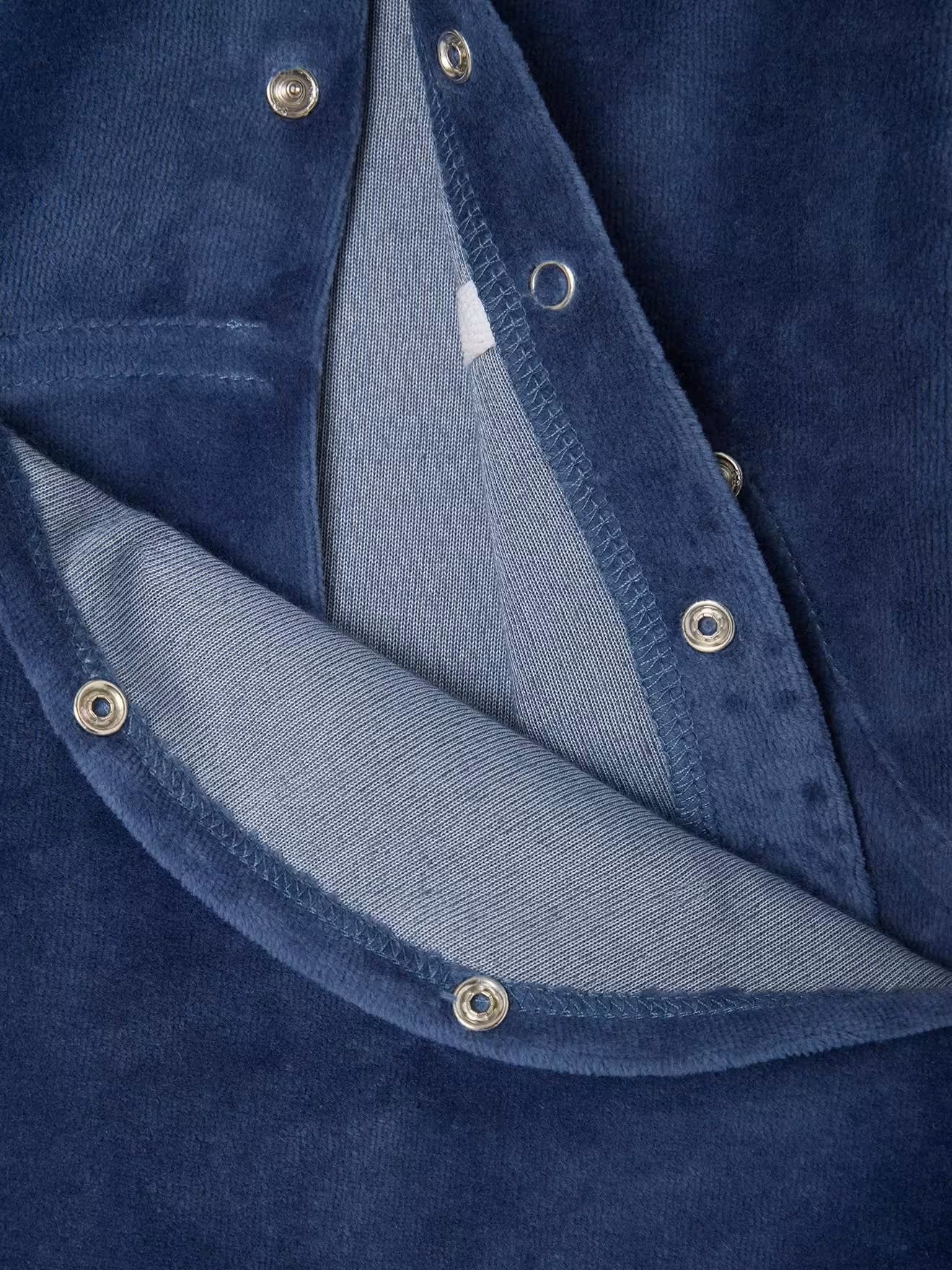 Dors-bien bleu avec imprimé placé