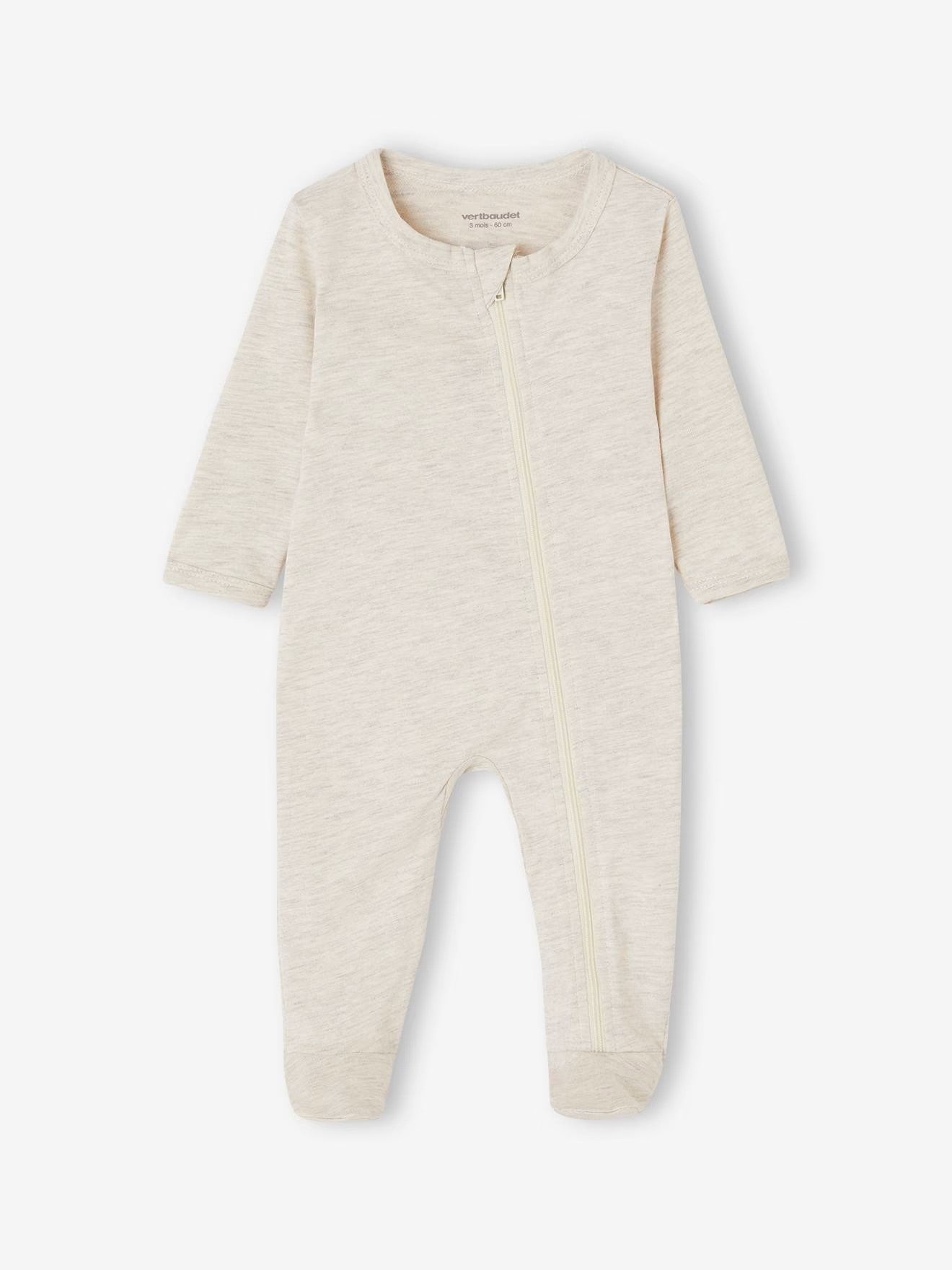 Pyjama bébé en jersey ouverture zippée