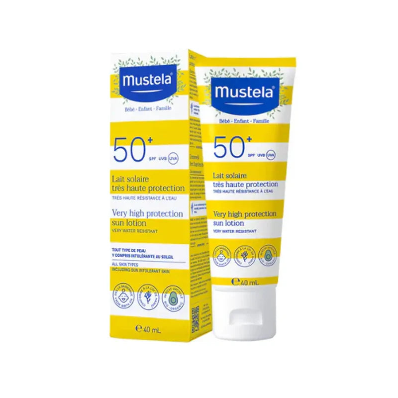 Mustela Lait Solaire Très Haute Protection 0M+ SPF 50+ - 40ml