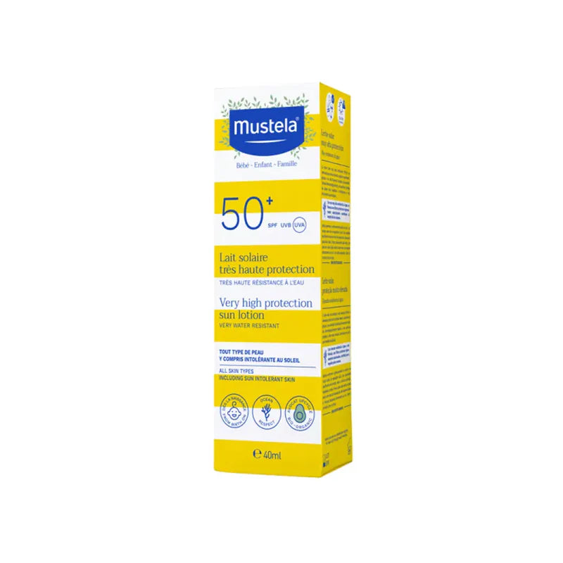 Mustela Lait Solaire Très Haute Protection 0M+ SPF 50+ - 40ml