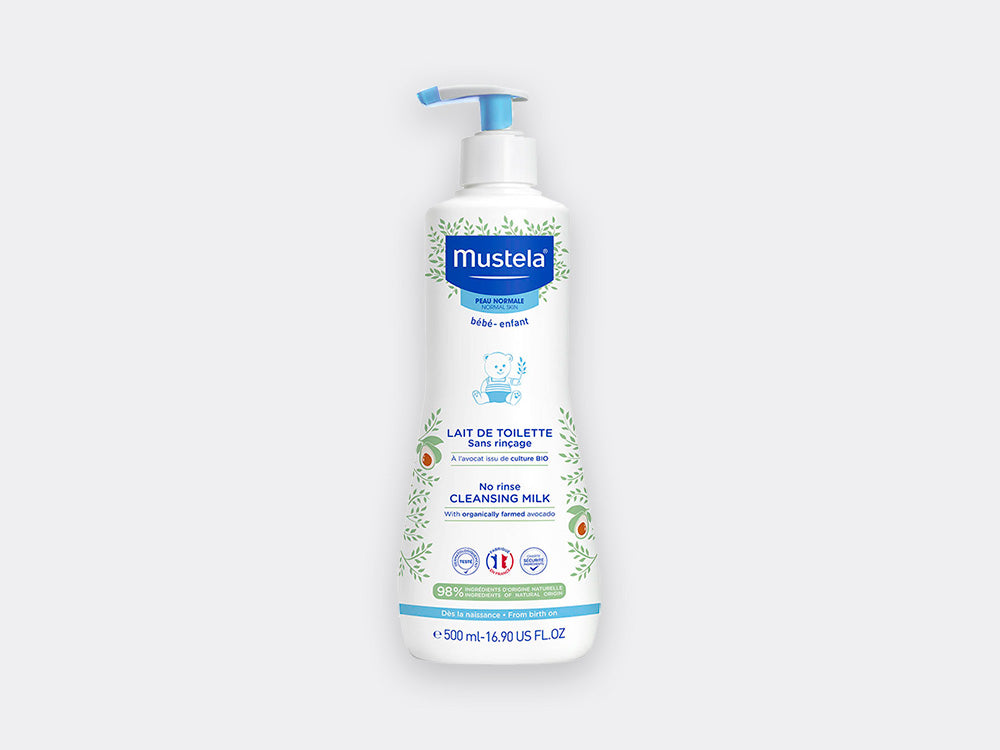 Mustela Lait de Toilette sans Rinçage à l'Avocat Bio - 500ml