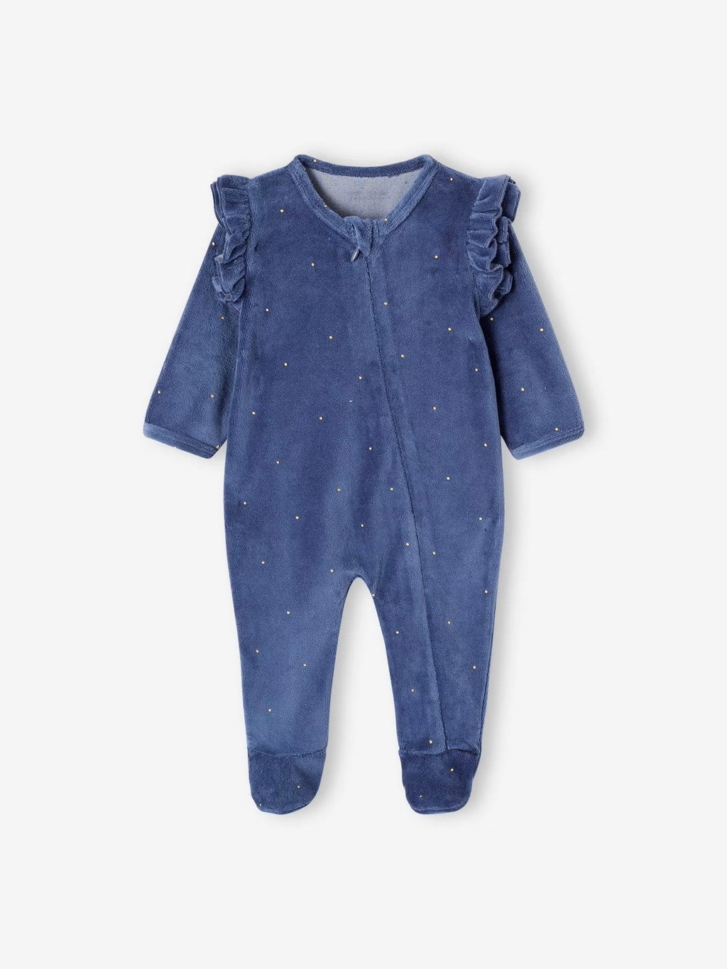 Grenouillère à volants bleue