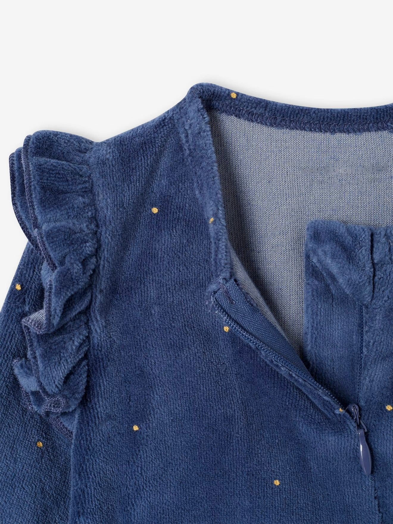 Grenouillère à volants bleue