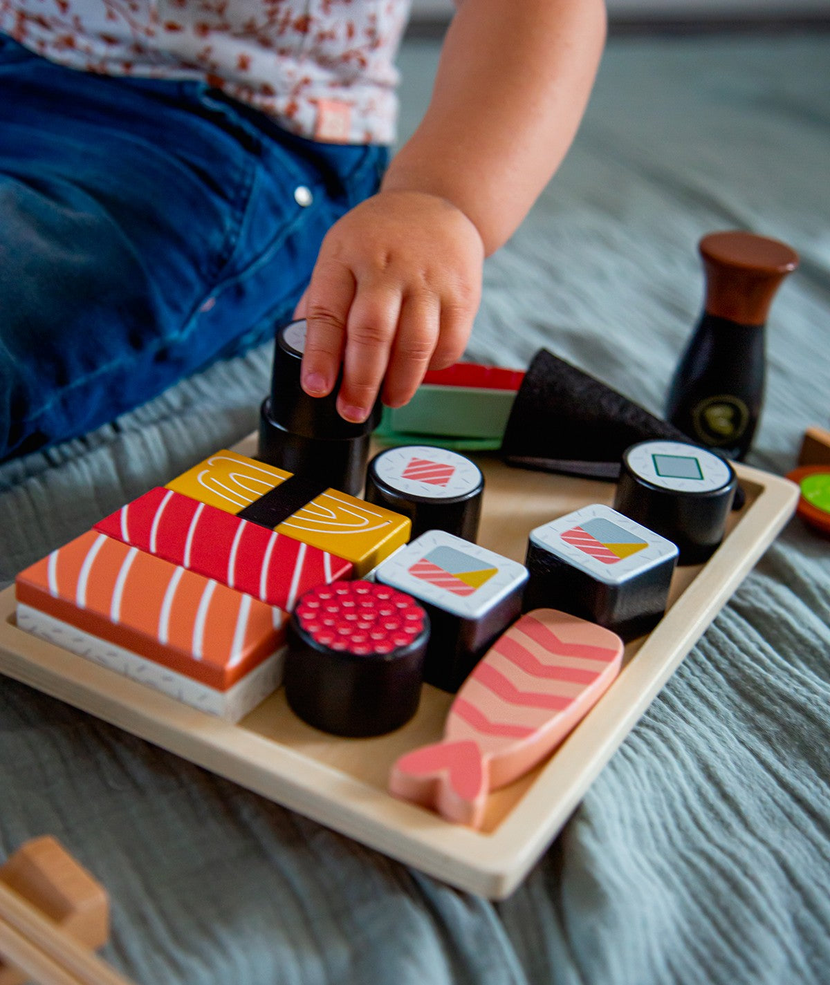 Service à Sushis en bois
